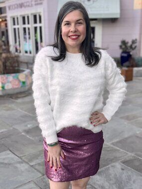 Fluffy Stripe Jumper Sweater by Apricot
